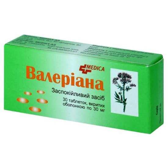 Валеріана таблетки 30 мг блістер №30 (10х3) (Софарма)